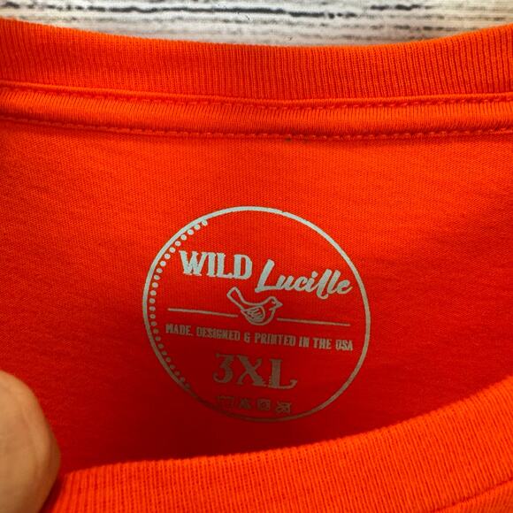 Wild Lucille Plus Size Orange Western Boo Scootin' Halloween Graphic Tee Size 3X - Picture 4 of 6